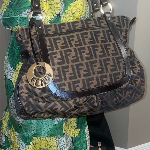 Fendi Tobacco Zucca Print Canvas Chef Large Tote - Picture 9 of 11